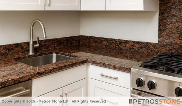 Brazil Brown Lapatro Granite Kitchen Countertop