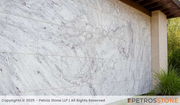 Burgundy White Granite Wall Cladding