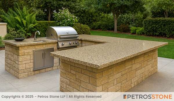 Crystal Yellow Granite Outdoor Countertop