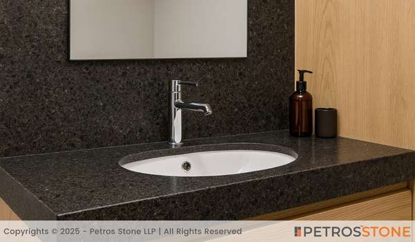 Finnish Brown Leather Granite Vanity Top