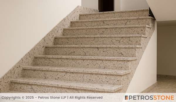 French White Granite Staircase