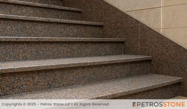 Honey Brown Lapatro Granite Staircases