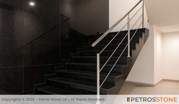 Jet Black Granite Staircase