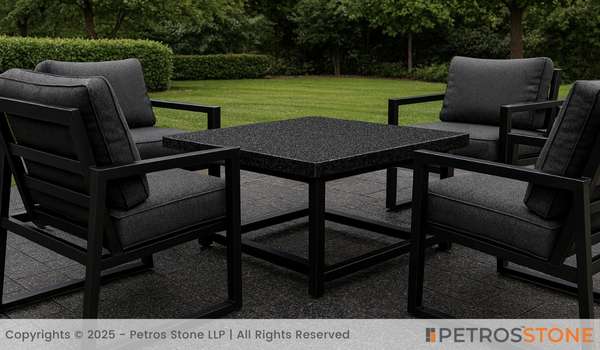 Lavender Black Lapatro Granite Outdoor Seating Areas
