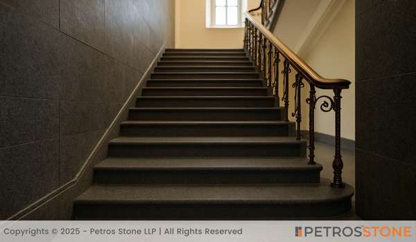 Matrix Black Leather Granite Staircase