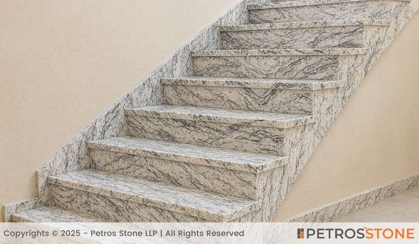 Mira White Granite Staircase