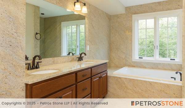 Mist Gold Granite Bathroom