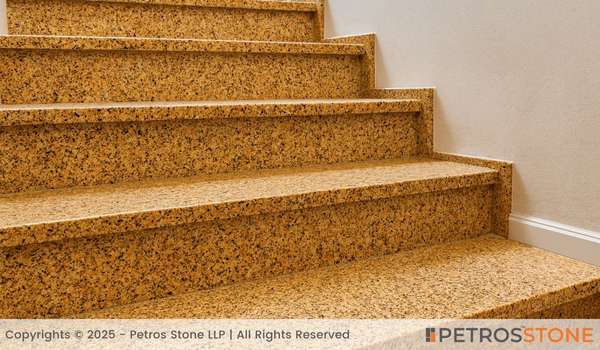 R Gold Granite Staircase