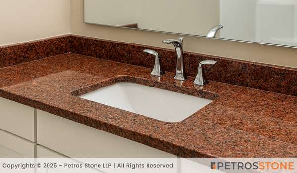 Tan Brown Lapatro Finish Vanity top