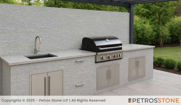 Chida White Granite Outdoor kitchen