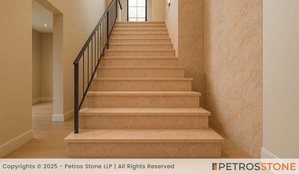 Peach White Granite Staircase