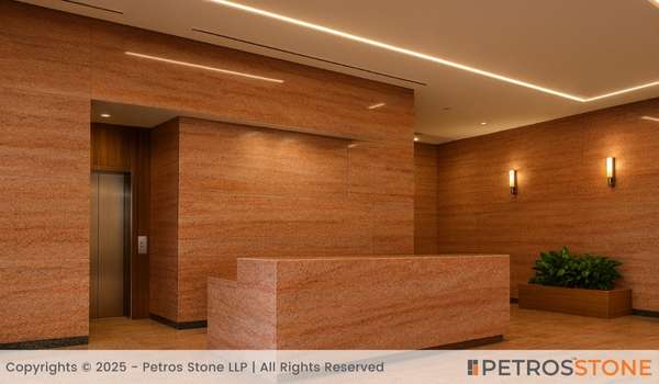 Raw Silk Pink Granite Commercial interior