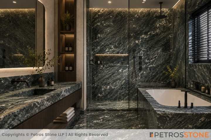 Olivia Green Granite Bathroom