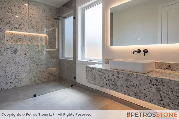 Andromeda White Granite Bathroom
